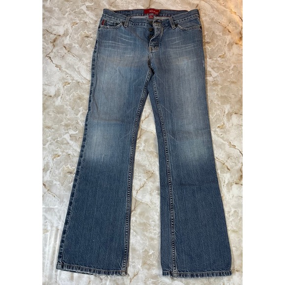 Hollister Denim - Vintage Hollister Jeans Juniors Sz 7 Low Rise Bootcut Y2K Distressed Denim 27x31